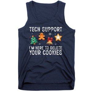 Christmas Tech Support Here To Delete Cookies Xmas Tank Top