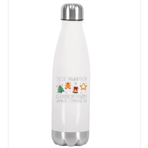 Christmas Tech Support Here To Delete Cookies Xmas Stainless Steel Insulated Water Bottle