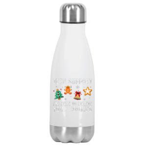 Christmas Tech Support Here To Delete Cookies Xmas Stainless Steel Insulated Water Bottle