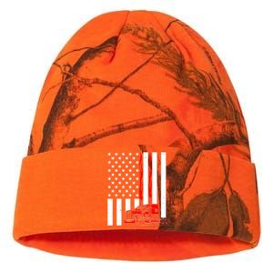 Cool Trucker Semi Truck Flames American Flag Kati Licensed 12" Camo Beanie