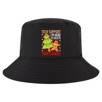 Christmas Tech Support Here To Delete Cookies Xmas Cool Comfort Performance Bucket Hat