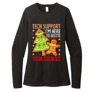 Christmas Tech Support Here To Delete Cookies Xmas Womens CVC Long Sleeve Shirt