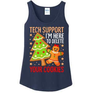 Christmas Tech Support Here To Delete Cookies Xmas Ladies Essential Tank