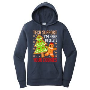 Christmas Tech Support Here To Delete Cookies Xmas Women's Pullover Hoodie