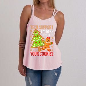 Christmas Tech Support Here To Delete Cookies Xmas Women's Strappy Tank