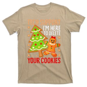 Christmas Tech Support Here To Delete Cookies Xmas T-Shirt