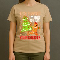 Christmas Tech Support Here To Delete Cookies Xmas T-Shirt