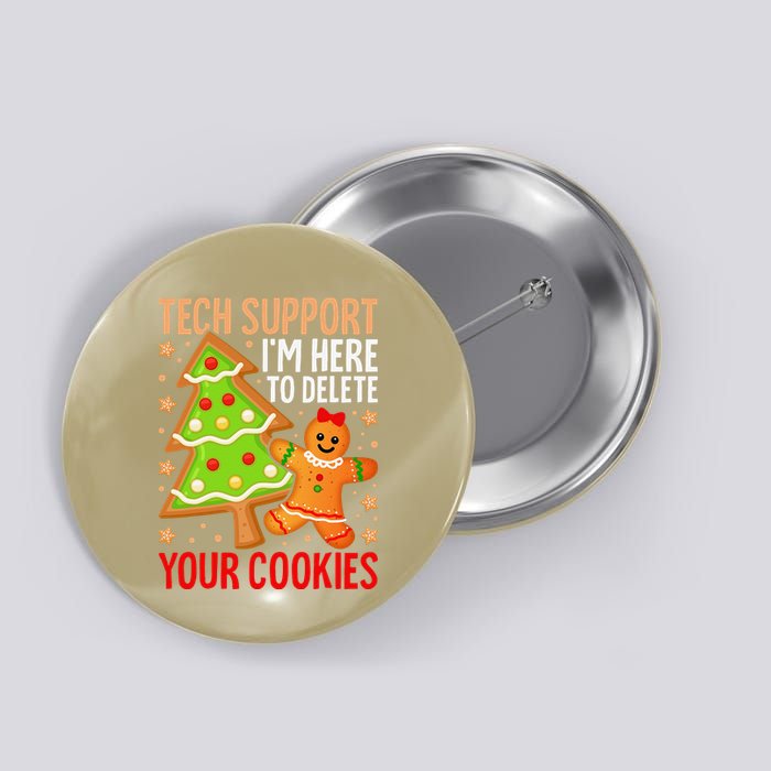 Christmas Tech Support Here To Delete Cookies Xmas Button