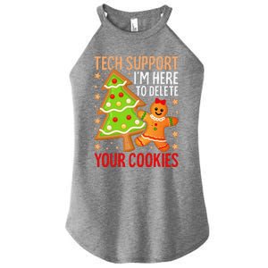 Christmas Tech Support Here To Delete Cookies Xmas Women's Perfect Tri Rocker Tank