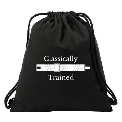 Classically Trained Slide Rule Mechanical Analog Calculator Drawstring Bag