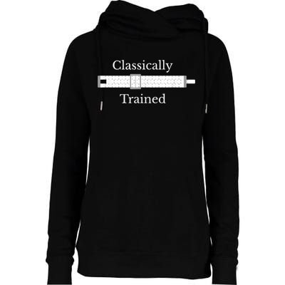 Classically Trained Slide Rule Mechanical Analog Calculator Womens Funnel Neck Pullover Hood