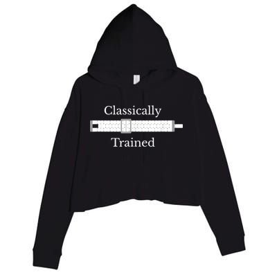 Classically Trained Slide Rule Mechanical Analog Calculator Crop Fleece Hoodie