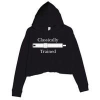 Classically Trained Slide Rule Mechanical Analog Calculator Crop Fleece Hoodie