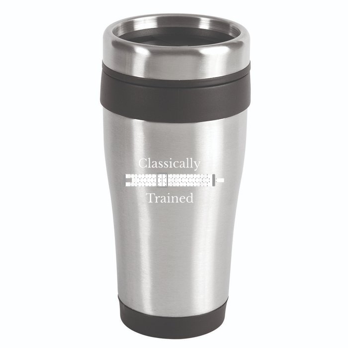 Classically Trained Slide Rule Mechanical Analog Calculator 16oz Travel Tumbler