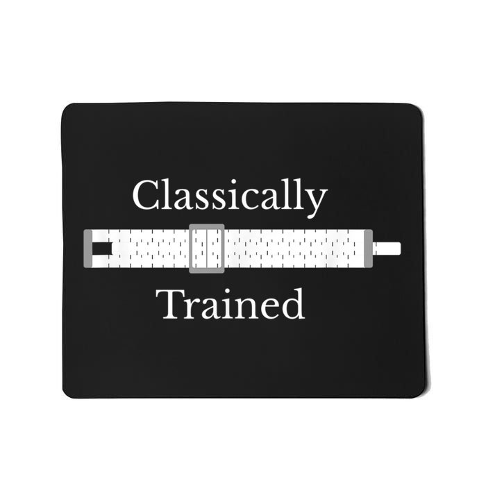 Classically Trained Slide Rule Mechanical Analog Calculator Mousepad