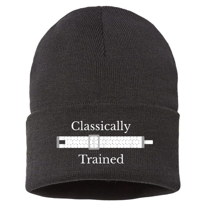 Classically Trained Slide Rule Mechanical Analog Calculator Sustainable Knit Beanie