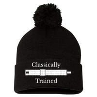 Classically Trained Slide Rule Mechanical Analog Calculator Pom Pom 12in Knit Beanie