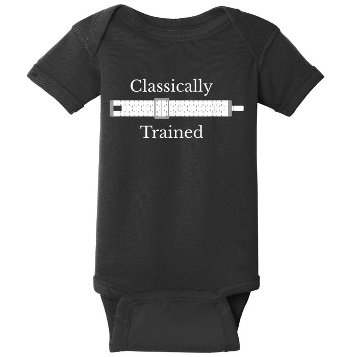 Classically Trained Slide Rule Mechanical Analog Calculator Baby Bodysuit