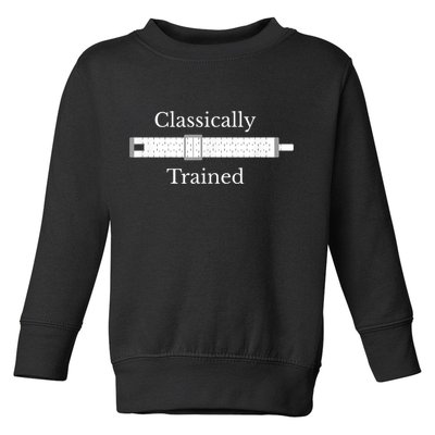 Classically Trained Slide Rule Mechanical Analog Calculator Toddler Sweatshirt