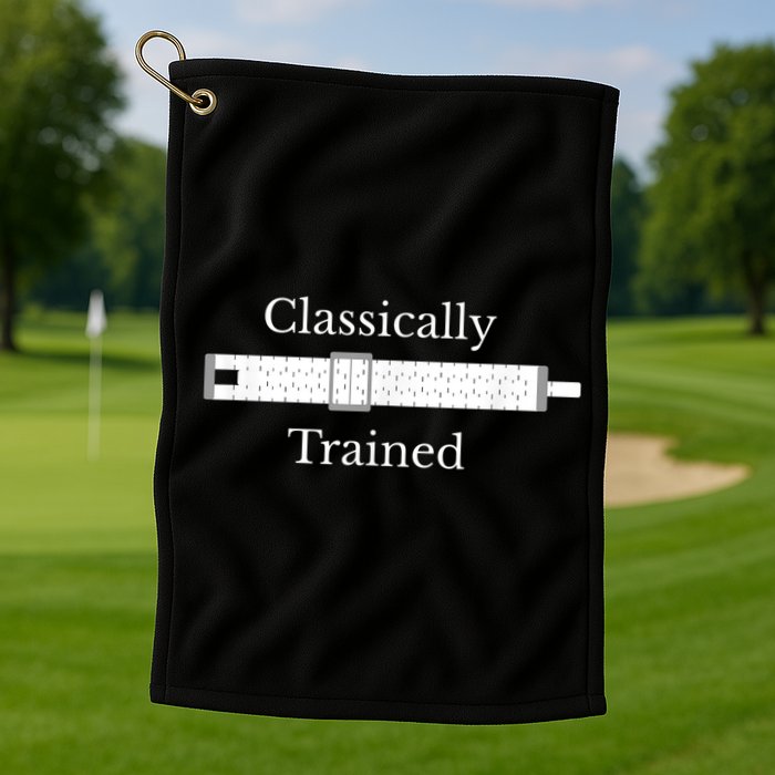 Classically Trained Slide Rule Mechanical Analog Calculator Golf Towel