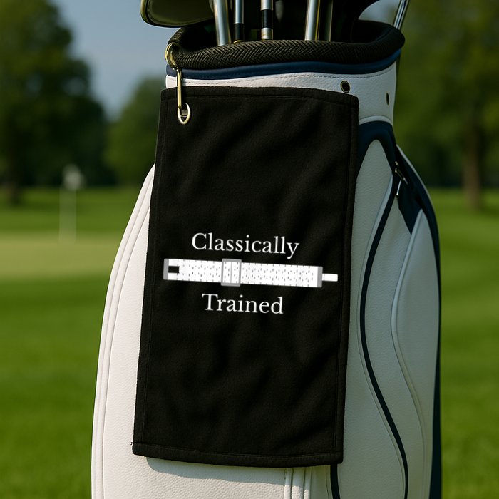 Classically Trained Slide Rule Mechanical Analog Calculator Golf Towel