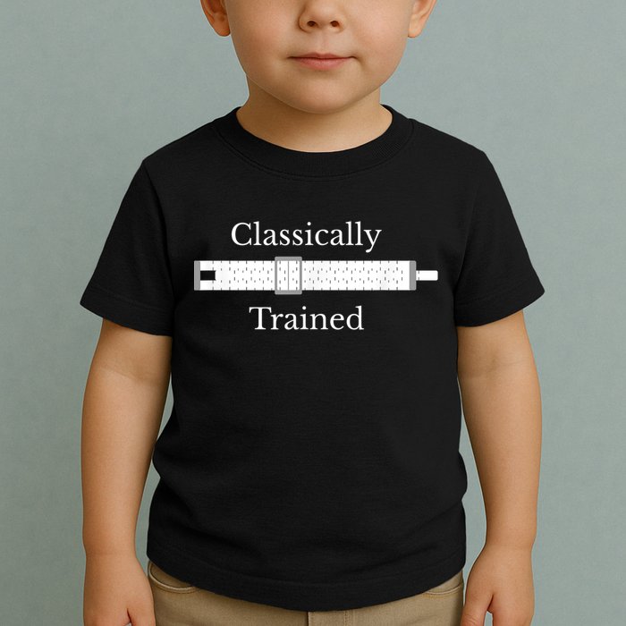 Classically Trained Slide Rule Mechanical Analog Calculator Toddler T-Shirt
