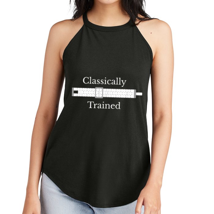 Classically Trained Slide Rule Mechanical Analog Calculator Women's Perfect Tri Rocker Tank