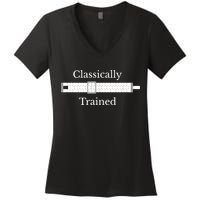 Classically Trained Slide Rule Mechanical Analog Calculator Women's V-Neck T-Shirt
