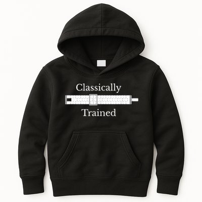 Classically Trained Slide Rule Mechanical Analog Calculator Kids Hoodie