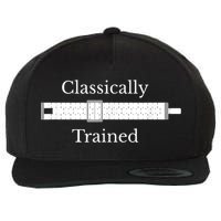 Classically Trained Slide Rule Mechanical Analog Calculator Wool Snapback Cap