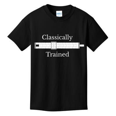 Classically Trained Slide Rule Mechanical Analog Calculator Kids T-Shirt