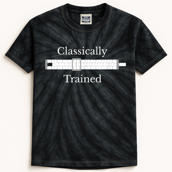 Classically Trained Slide Rule Mechanical Analog Calculator Kids Tie-Dye T-Shirt