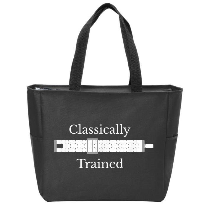 Classically Trained Slide Rule Mechanical Analog Calculator Zip Tote Bag