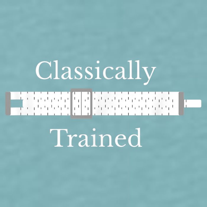 Classically Trained Slide Rule Mechanical Analog Calculator Sueded Cloud Jersey T-Shirt