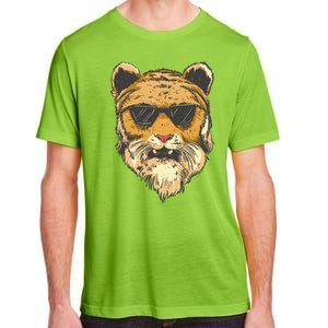 Cool Tiger Sunglasses Retro Adult ChromaSoft Performance T-Shirt