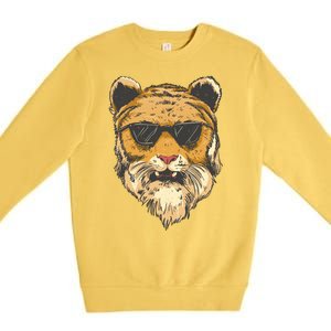 Cool Tiger Sunglasses Retro Premium Crewneck Sweatshirt