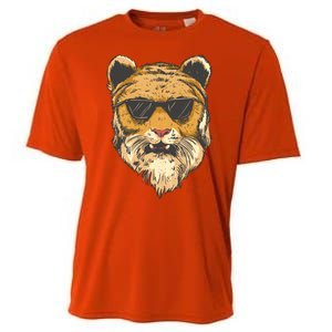 Cool Tiger Sunglasses Retro Cooling Performance Crew T-Shirt