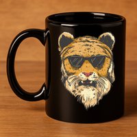 Cool Tiger Sunglasses Retro 11oz C Handle Ceramic Mug