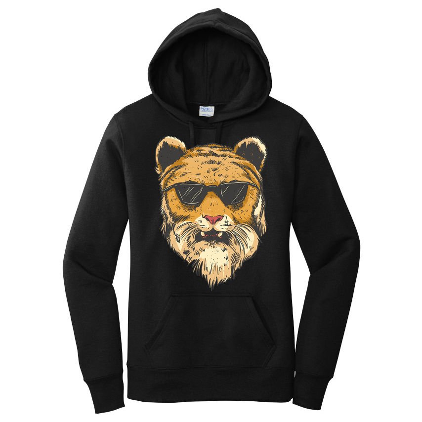 Cool Tiger Sunglasses Retro Women's Pullover Hoodie