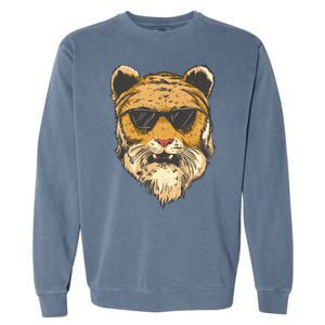 Cool Tiger Sunglasses Retro Garment-Dyed Sweatshirt