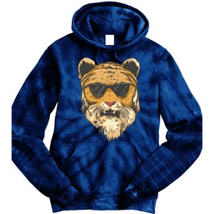 Cool Tiger Sunglasses Retro Tie Dye Hoodie