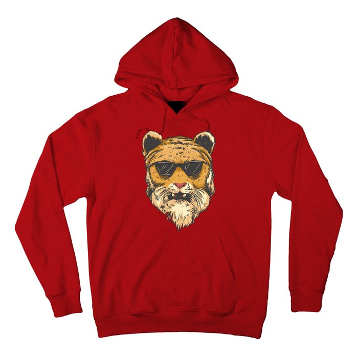 Cool Tiger Sunglasses Retro Hoodie