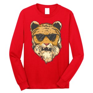 Cool Tiger Sunglasses Retro Long Sleeve Shirt