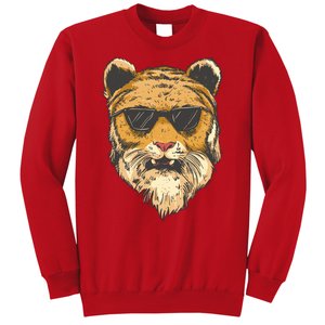 Cool Tiger Sunglasses Retro Sweatshirt