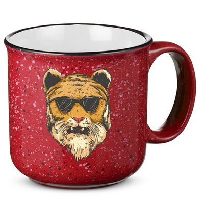 Cool Tiger Sunglasses Retro 15oz Campfire Ceramic Mug