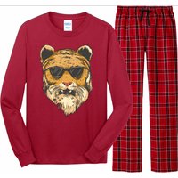 Cool Tiger Sunglasses Retro Long Sleeve Pajama Set