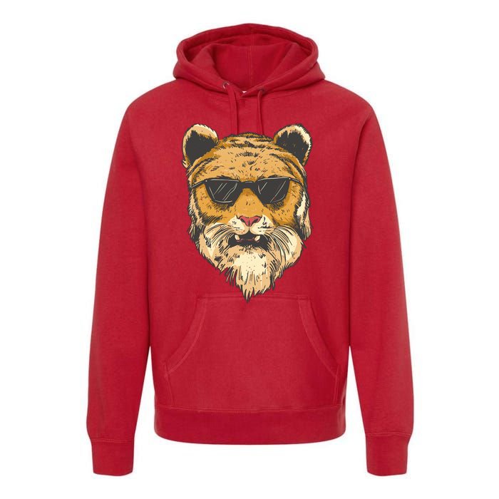 Cool Tiger Sunglasses Retro Premium Hoodie