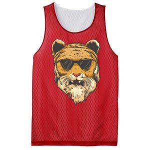 Cool Tiger Sunglasses Retro Mesh Reversible Basketball Jersey Tank