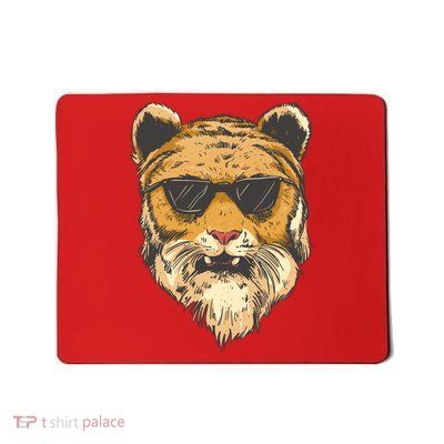 Cool Tiger Sunglasses Retro Mousepad