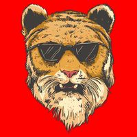 Cool Tiger Sunglasses Retro Poster